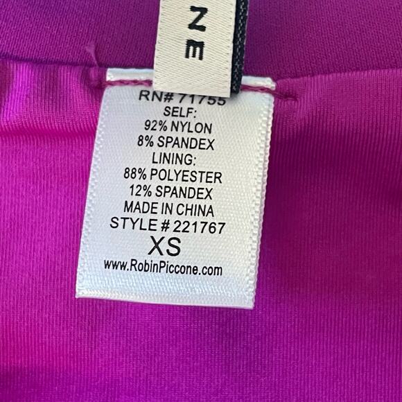 ROBIN PICCONE AUBREY HIGH WAIST BIKINI BOTTOM BOUGAINVILLEA Size XS - Picture 8 of 8